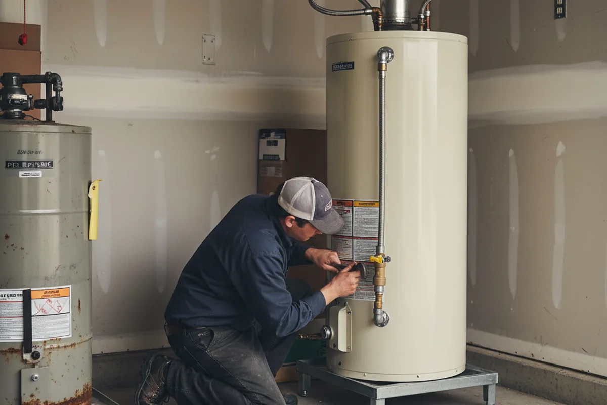 Water heater and shutoff valve replacement in Wellsburg